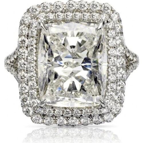 Size 5-10 Big Promotion New Hot Sale Luxury Jewelry 925 Sterling Silver Princess Cut Big White Clear CZ Women Wedding Band Ring