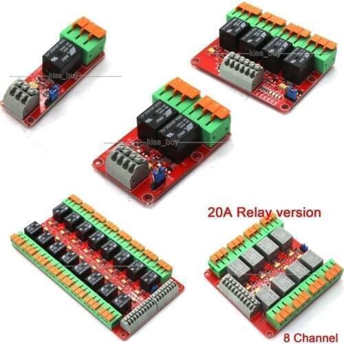 1/2/4/8/16 Channel 20A Relay Control Module high / low level 1ch 2ch 4ch 8ch 16ch Controller 5v for UNO R3 Raspberry Pi b+ 3b