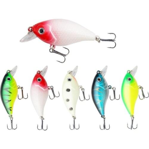 1Pcs Minnow Hard Fishing Lures 6cm 6.8g Winter Sinking Wobblers Artificial Plastic Bait Treble Hook Fishing Tackle Accessories