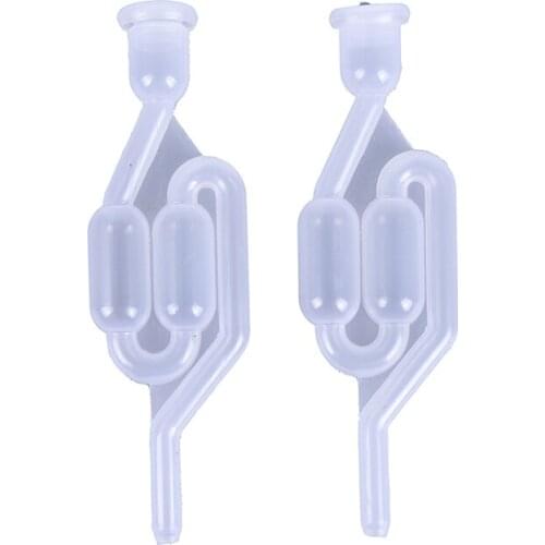 2pcs S-Shape Wine AirLock Beer Brewing Fermentation Check Valve Plastic Air Lock Water Seal Home Wine making Exhaust Valve
