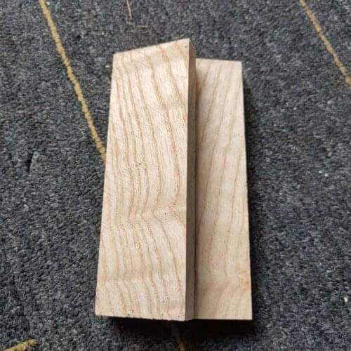 2pcs Ash wood (Fraxinus spp) Wood Material Handmade DIY Knife Handle 12*4*1 cm Customized size available
