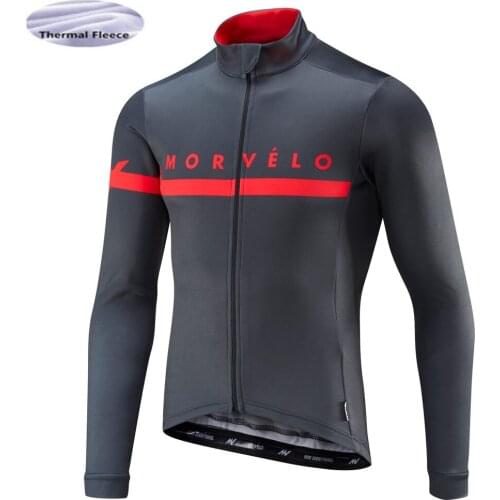 2021 Morvelo Winter Thermal Fleece Men Bicycle Long Sleeve Cycling Jersey Clothing Pro Team Outdoor Mountain Road Bike Triathlon