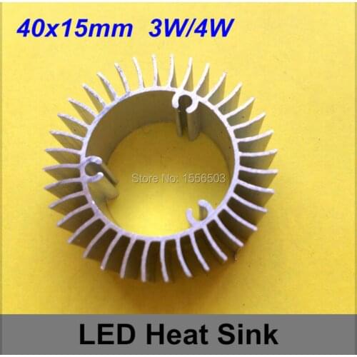 50 PCS LED Aluminum Radiator Heat Sink PCB Base Cooler 3W 4W High Power Round DIY LED Lamp Heat Cooling Aluminum 40*15mm