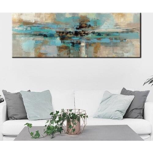 Abstract Art Blue Canvas Painting Graffiti Wall Art Large Modern Cuadros Picture Abstract Wall Posters and Prints For Bed Room