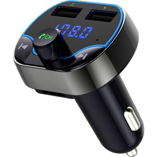 12V Dual USB Car Charger Car MP3 Player Car FM Transmitter Fast Charging Support Voice Broadcasting Navigation Voltage Testing