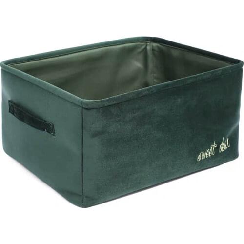 Velvet Storage Box Nordic Style Desktop Cosmetics Storage Basket Snack Book Sundries Storage Basket Organizer