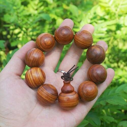 25mm Natural Wood Beads Mala Beads Japa Mala Man Bracelet Yoga Mala DIY Accessories