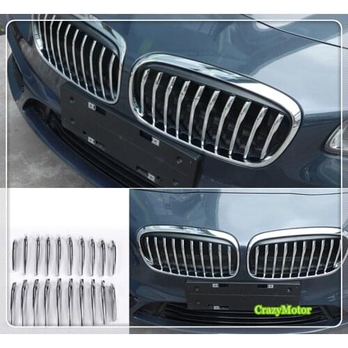 For BMW 2 Series Active Tourer F45 F46 2015-2017 Ordinary/Sport Model Chrome Auto Middle Center Grille Grill Cover 20/24