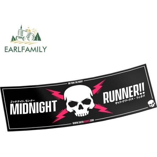 EARLFAMILY 13cm x 8.5cm for Midnight Runner Slap Vinyl Car Stickers Personality Refrigerator Decal Laptop Graphics Sunscreen