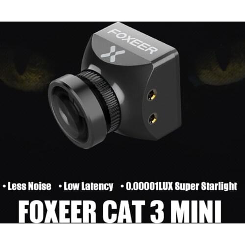 Foxeer Mini Cat3 / Micro Cat3 1200TVL Starlight 0.00001Lux FPV Camera Low Latency Low Noise FPV Camera For RC FPV Drone