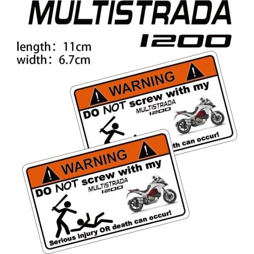 KODASKIN 2 Pieces Do Not Screw Warning Sticker Decal for DUCATI hypermotaro 1200