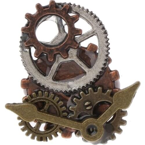 Handmade Punk Style Alloy Metal Steampunk Standard Gear Open Ring Unisex Jewelry rings for women and ring men