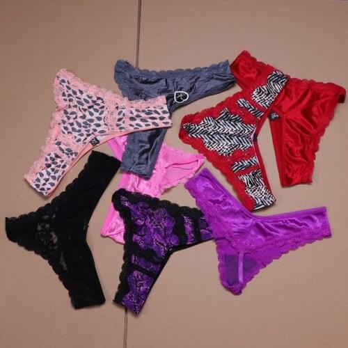 10PCS Variety Of Sexy Womens Underwear Pack Lace Thongs G-string Panties