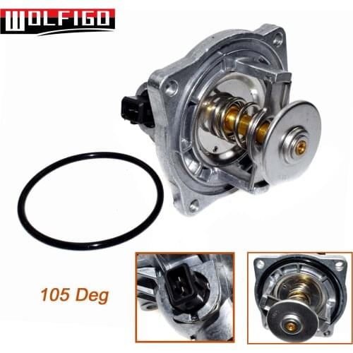 WOLFIGO Engine Coolant Thermostat Housing Assembly for BMW E39 E38 E53 1153 1 436 386,11531436386,PEL000060,PBM000010 New