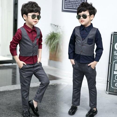 Boys Suits Blazers Clothes Suits For Wedding Formal Party Fashion Baby Shirt Pants Kids Boy Clothing Set Children Costume