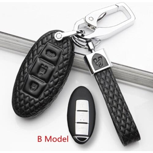Leather Car Remote Key Cover Case For Nissan Qashqai J10 J11 X-Trail t31 t32 kicks Tiida Pathfinder Murano Note Juke