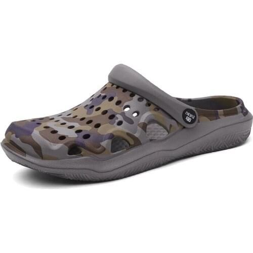 Summer Men Women Slippers Camouflage Outdoor Garden Shoes Clogs Beach Sandals Mules Indoor Home Bathroom Slides Casual Flip Flop