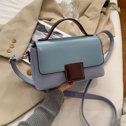 Small Square Bags For Wome Messenger Bag 2020 Panelled Girls Handbag Casual Ladies Shoulder Bag Cross Body Female Bags Purses