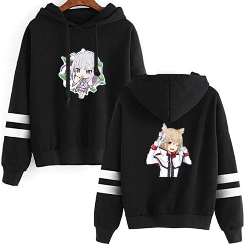 2021 Funny Women Sweatshirt Print Re:Life In A Different World From Zero Hoodies Rem and Ram Hoodie Men Casual Sweatshirt Tops
