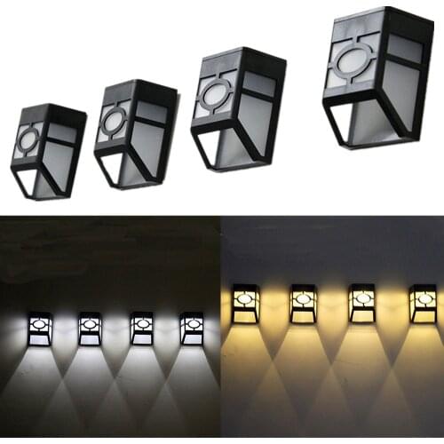 1-8pcs Outdoor Solar Lamp LED Solar Light Wall Street Light Lamp Solar Powered Sunlight Waterproof Solar Lamp Garden Decorative