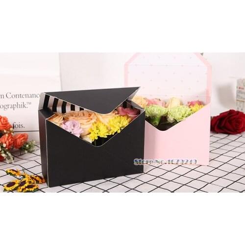 Wholesale 20x7x14cm Mini envelope type box creative Korean flower bouquet floral hand-folded gift box flower box