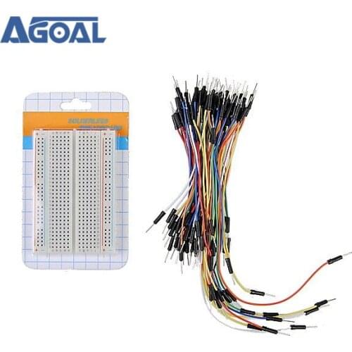 Prototype Board 400 Hole Breadboard + 65pcs Breadboard Jump Cable