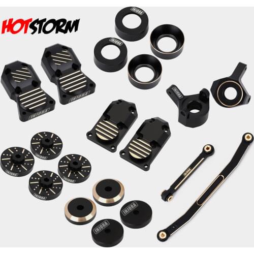 SCX24 Steering Knuckles Wheel Hex Brass Black Coating Counterweight For 1/24 RC Crawler Car Axial SCX24 Replacement