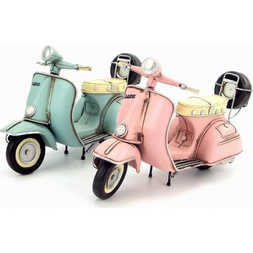 Brand New Handmade Motorcycle Model 1965 VESPA Metal Motorbike Artefact Model Toy For Collection Gift Decoration