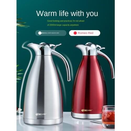 Stainless Steel Thermos Household Thermos Large Capacity 304 Thermos Hot Water Bottle Electric Kettle 2 Liters Thermal Insulatio