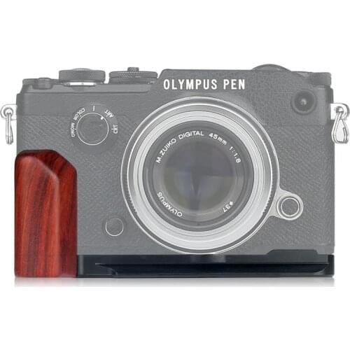 Wood Pro Vertical L Type Bracket Tripod Quick Release Plate Base Grip Handle For Olympus Pen-f PENF ECG4 Camera Arca-Swiss