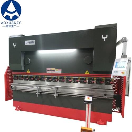 WC67K-160T/3200 TP10S controller hydraulic cnc dual servo motor press brake 3200mm sheet metal