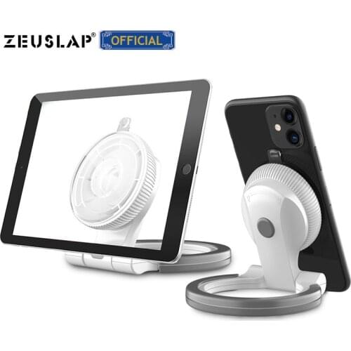 ZEUSLAP Mobile Phone Tablet Monitor 360° Rotation Desktop Kitchen Wall Mount Stand Bracket for iphone ipad kindle surface book
