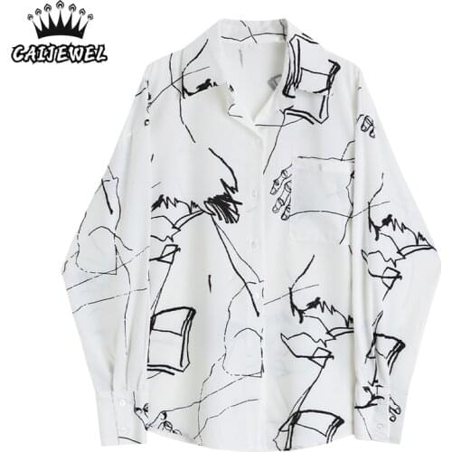 Vintage Long Sleeves Women New 2021 Autumn Shirt Korean Fashion Street Trend TOP Baggy Ladies Sense of Design Button Up Blouse