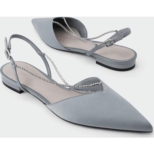 Womens Shoes 2021 Summer New Arrival Beaded Flat Heel Sandals with Open Heel Fashion Sandals