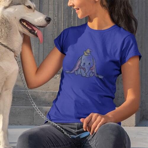 Women T-shirts Summer New Products Disney Dumbo Printing Cartoon Pattern Short Sleeve Outdoor Casual T Shirt Female Harajuku Top