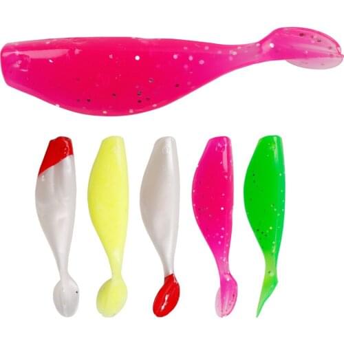 1pcs Mini Shad Swim Baits 9.5cm/11g Paddle Tail Swimbaits Striper Bass Rockfish Lures T Tail Silicone Fish Bait Fishing Tackle
