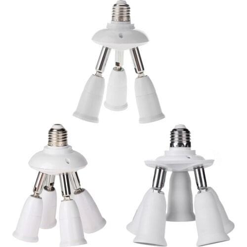 1pcs Adjustable E27 to E27 Splitter 3/4/5 Heads Lamp Base Led Light Bulb Holder Adapter Converter Socket Bulb Holder