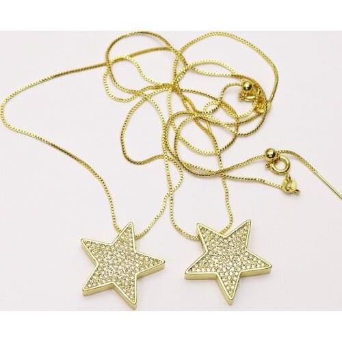 10 Strand Star charms necklace Pendant necklace jewelry accessories Star charms for women necklace for women New design 8203
