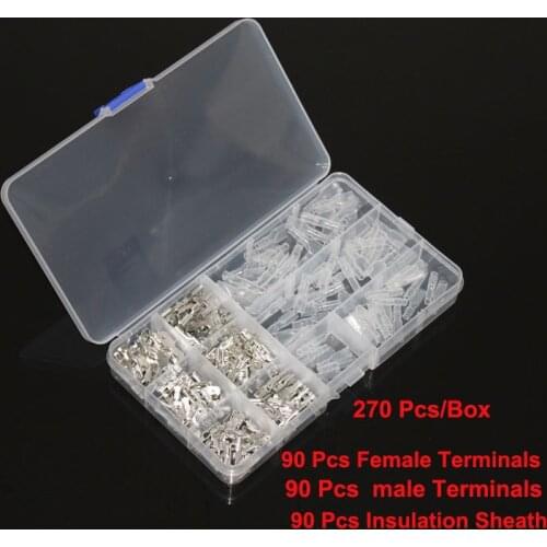 120/180/270Pcs/Set Insulated Wire Connector Electrical Wire Crimp Terminals 2.8/4.8/6.3mm Spade Connectors Assortment Kit