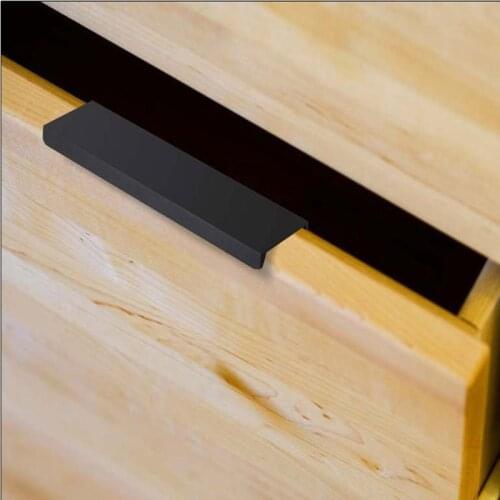 4 Picecs Modern Simple Invisible Edge Aluminium Alloy Handle for Cabinets Drawers Door