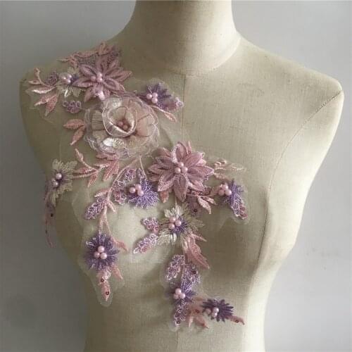 ABS pearl decoration sequins embroidery applique fabric sewing ladies DIY craft supplies material accessories 1 piece for sale