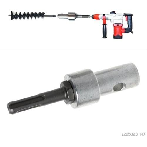 2 Round Pits 2 Slots Drill Bit Adapter For Electric Drill Convert to Earth Auger Head Connector Tool