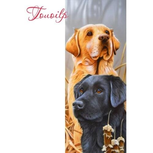 Touoilp Diamond Embroidery DIY Animal Two dogs 5d Diamond Painting Christmas Cross Stitch Full square&round Rhinestone Mosaic