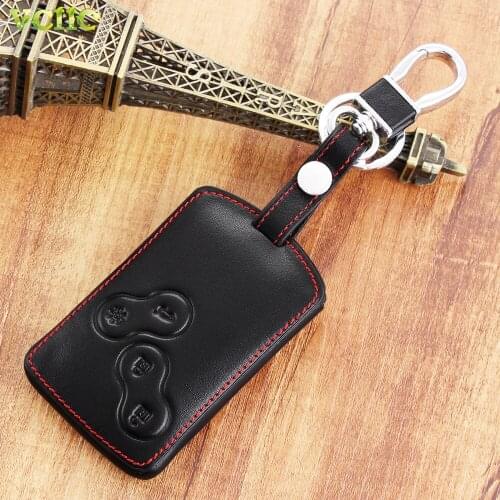 Car Styling ,Genuine leather key cover wallets keychain for Renault Clio Scenic Megane Duster Sandero Captur Twingo koleos