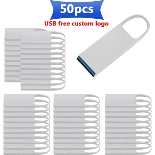 Bulk 50pcs free logo USB Flash Drive 3.0 Waterproof Pen drive 8GB 16GB 32GB 64GB Stick USB3.0 Stable Highspeed Flash Memory