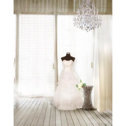 5x7ft Wooden Floor Room Wedding Dress Photography Backdrops Photo Props Studio Background