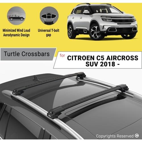 ROOF BARS FOR CITROEN C5 AIRCROSS SUV 2018 ON ALUMINUM ALLOY SIDEBARS CAR ROOF RACK LUGGAGE CARRIER CROSSBAR