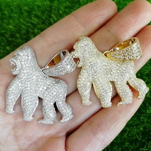 Brass CZ Pendants Bling Bling Jewelry Hip Hop Necklace For Men And Women CN520