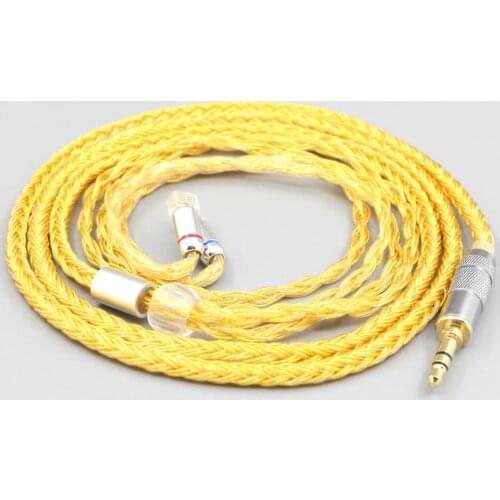 LN007372 16 Core OCC Gold Plated Braided Earphone Cable For UE11 UE18 pro QDC Gemini Gemini-S Anole V3-C V3-S V6-C