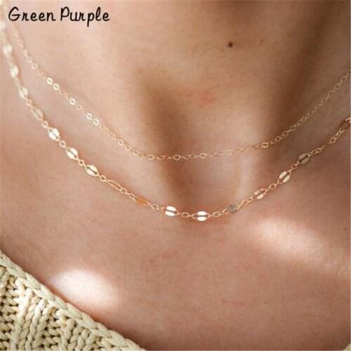 Layered Necklace Handmade choker Gold Wrap Jewelry Pendants Necklace Bohemian Collier Femme Boho Chocker